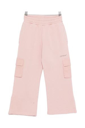 pantalone in cotone rosa OFF WHITE KIDS | OGCH00CF25FLE0013B07